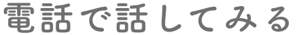 電話で話してみる